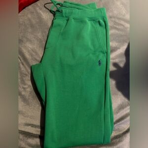 green polo sweats